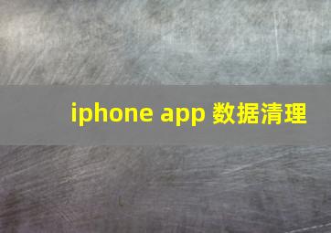 iphone app 数据清理